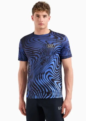 Pattern with Front Logo Patch T-Shirt