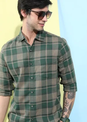 Tartan Checked Slim Fit Casual Shirt