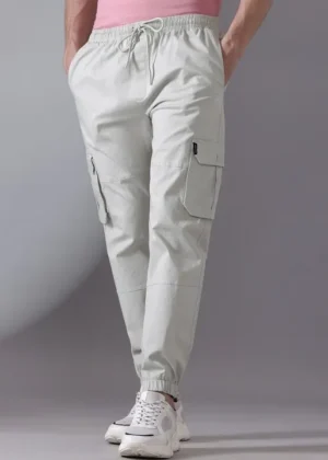 Men Mid-Rise Cotton Joggers Trouser
