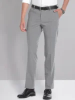 Mid Rise Heathered Trousers