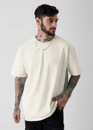 Men Oversized Fit Round-Neck T-Shirt
