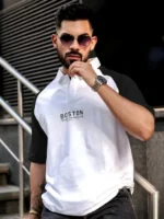 Men Printed Polo Collar Cotton Oversized T-Shirt